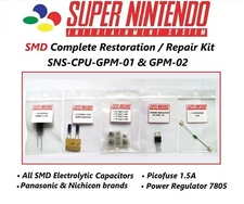 Super Nintendo Cap Kit / SMD Restoration Kit / SNS-CPU-GPM-01 and GPM-02