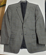 Jos A Bank Mens Suit Jacket Blazer Tailored Fit 43R Gray Travelers 100 Wool