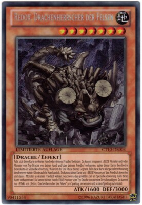 Yu-Gi-Oh! CT10-DE003 REDOX, Drachenherrscher der Felsen Secret Rare NM limitiert