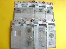 Embossing Folder / Prägeschablonen & 3 Clearstempel 10x15cm / 15x15cm 