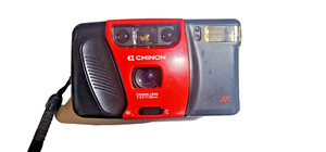 Chinon Auto GL-AF 35mm Film Point and Shoot Camera Red