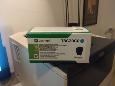 78C20C0 Lexmark 78C20C0 1pc Genuine Cyan Toner Cartridge 734646649995