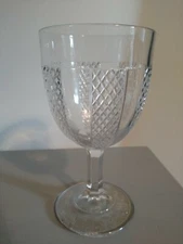 EAPG Goblet PRISM  SAWTOOTH AKA uniby Union Glass Company AKA Paneled Diamond