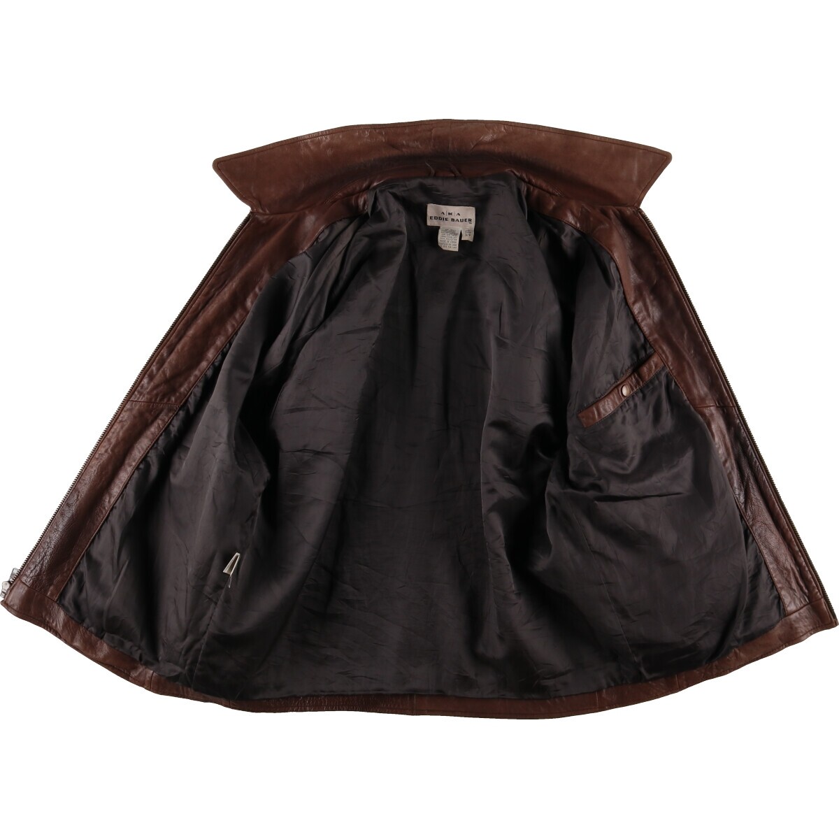 Eddie Bauer レザージャケット Eddie Bauer エディーバウアー レザージャケット 黒 XL-TALL