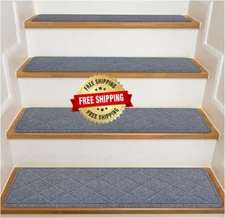 Alfombras antideslizantes para escaleras, paquete de 15 para mascotas y niños US