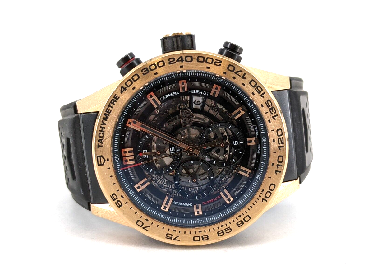 Tag Heuer Carrera Calibre Heuer 01 18KT Rose Gold Men's Watch CAR2A5B