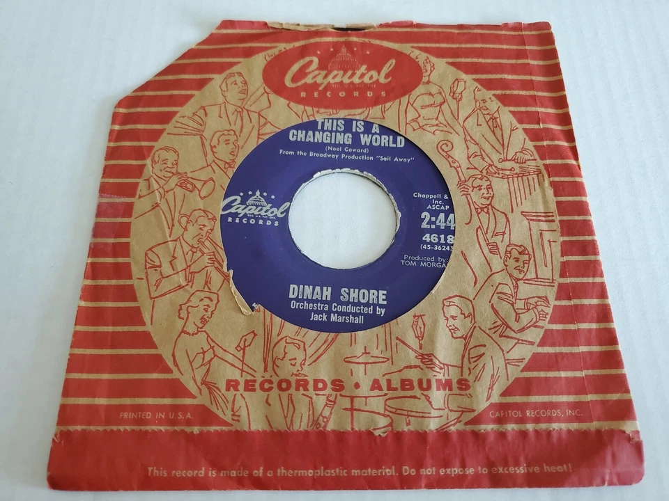 DINAH SHORE -Mississippi Mud / This Is A Changing World 1961 POP JAZZ 7" Capitol — 第 2/2 张图片