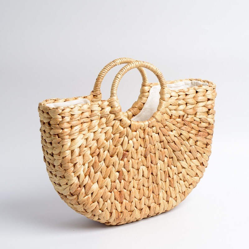 Handwoven Tote | Heavy duty native handbag travel bag beach bag eceng gondoc