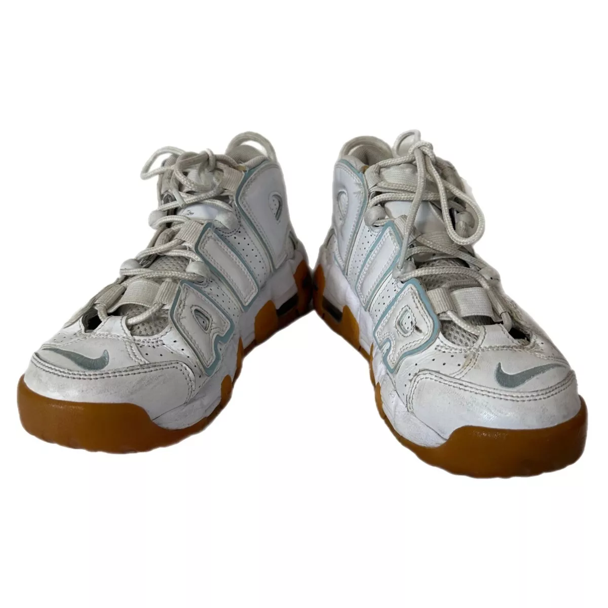 Nike Air More Uptempo Youth Size 4 Women s Size 5.5 White Aqua Gum GS 415082 107