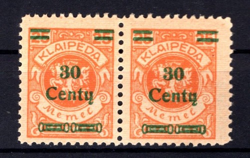 Memel 224Ie + Iie Type Pair MNH Unstamped BPP (L6099