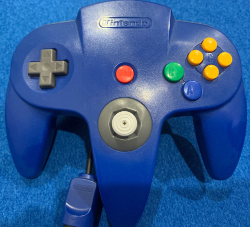 Official Nintendo 64 Controller OEM N64 Color Blue Tight Stick 9/10 Fully Tested