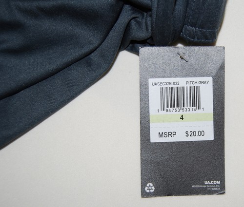 Pantaloncini sportivi Under Armour Little Boy's Pitch grigio grande logo nuovi con etichette taglia 4 - Foto 6 di 6