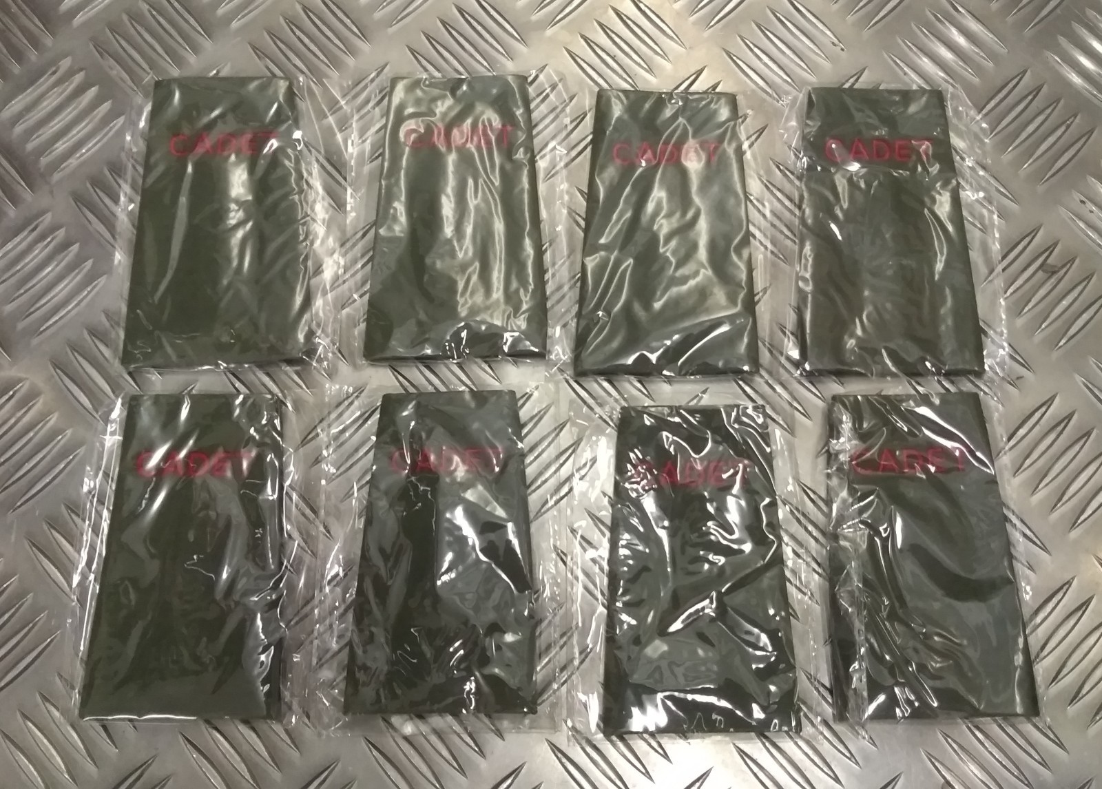 Genuine British Army OD Plain Green Cadet Private Rank Slides / Epaulettes X8