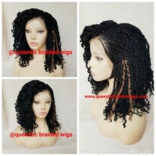 Braided wig:beautiful handmade kinky braids cornrow feedin braid wig.braided wig