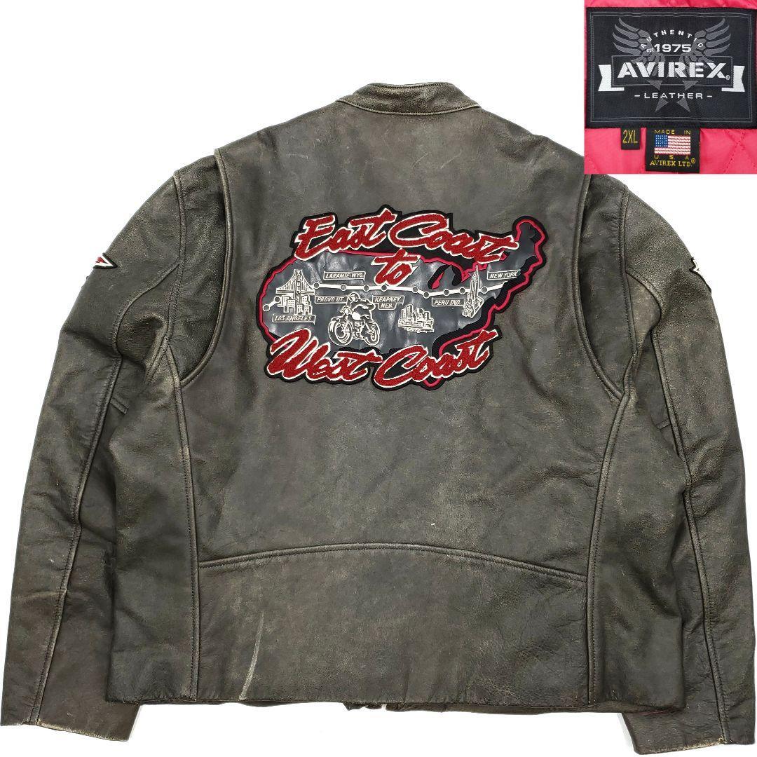 2XL gimmick✨　アヴィレックス　レザー　leather JACKET LEATHER – Avirex