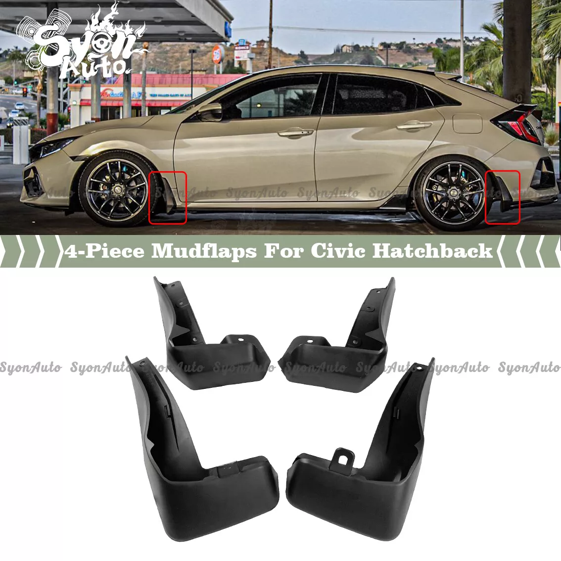 Civic hatchback 2024 mud flaps
