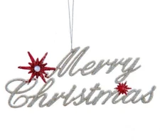 Kurt Adler Merry Christmas Atomic Starburst Ornament Retro MCM Christmas Decor