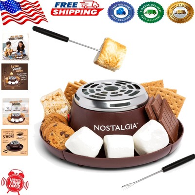 Compact Tabletop S'mores Maker with Roasting Forks - Perfect for Movie Nights