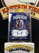 NIKOLA TOPIC 2025-26 TOPPS 3 TRIPLE POWER AUTOGRAPHS BLUE AUTO 09/15