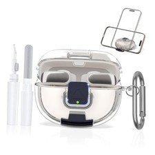 for Bose Ultra Open Earbuds Case with Secure Lock  Phone Stand, Soft TPU Clear