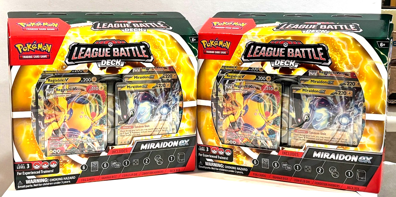 Pokémon TCG: Miraidon ex League Battle Deck Level 3 Brand New Sealed Lot of 2