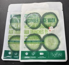 x2 SooAe  Hydrating Cucumber Slice Mask