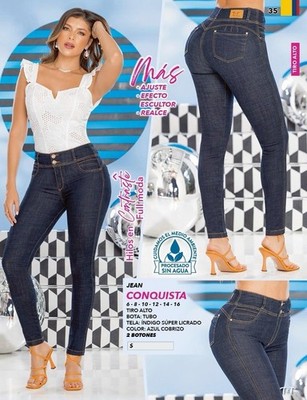Colombian High Waist Skinny Jeans Tube Leg Sculpting Stretch Blue, USA 1 (Col 6)