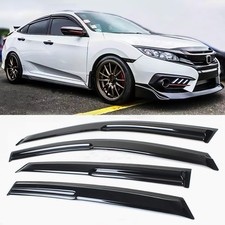 Fit 2016  2021 Honda Civic Sedan  JDM Mugen Style Rain Guard Window Visors