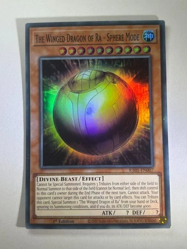 The Winged Dragon of Ra - Sphere Mode RA01-EN007 Super Rare 1st YuGiOh Card NM