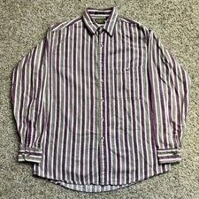 Vintage OshKosh B’Gosh Striped Button Up Shirt Large Tall 100% Cotton USA Made
