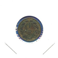 1891 Austria 1 One Heller Austrian Osterreich Coin
