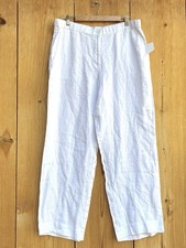 Eileen Fisher NWOT White Linen Pants Sz Large