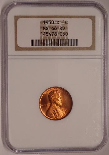 1950-D Lincoln Cent NGC MS66