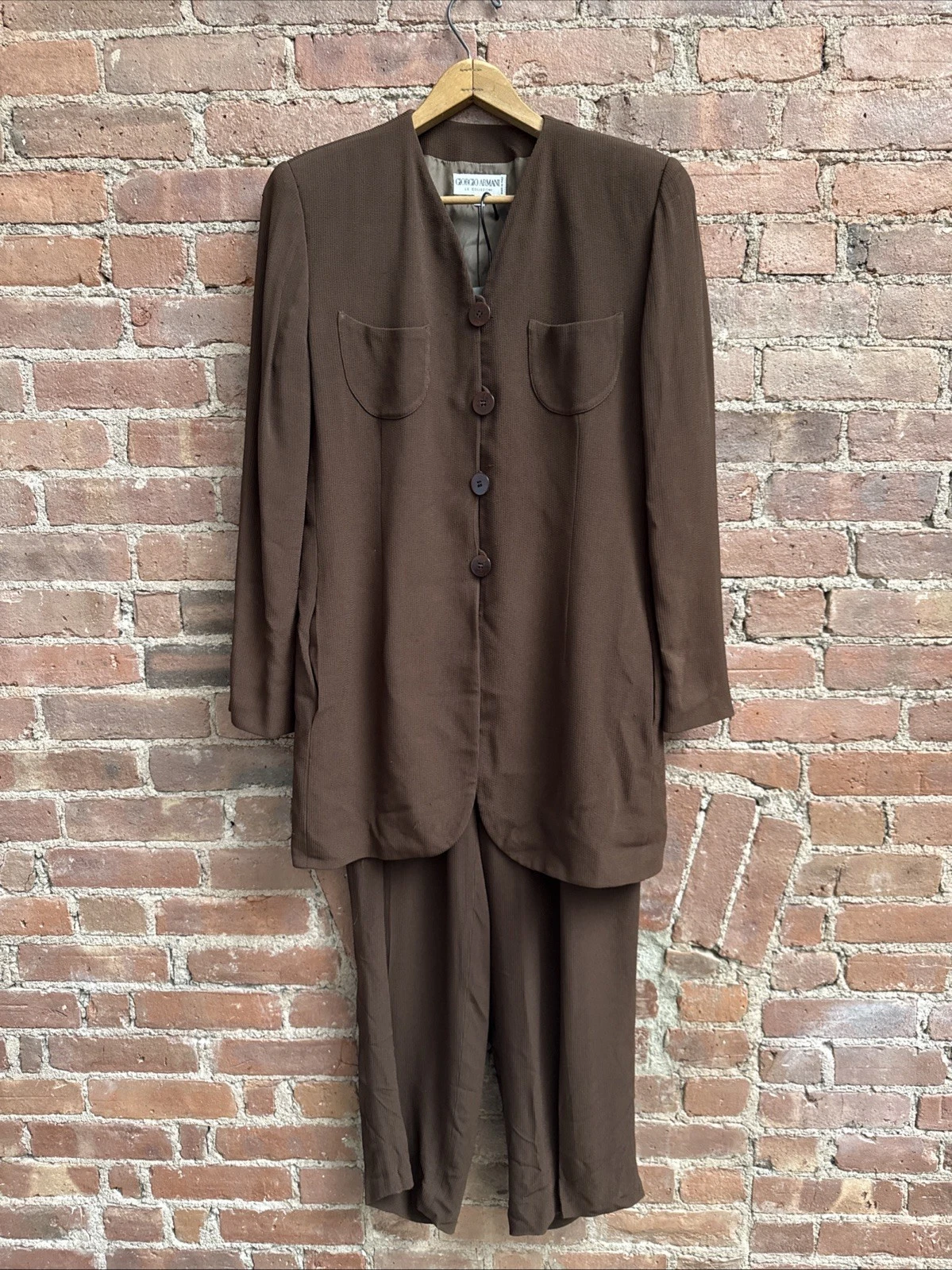 Giorgio Armani — Vintage Giorgio Armani Women’s Suit,  Sz 46 IT, Brown Italy