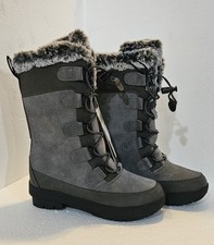 All in Motion Girl's Size 13 Fur Lined Suede Boots, Waterproof