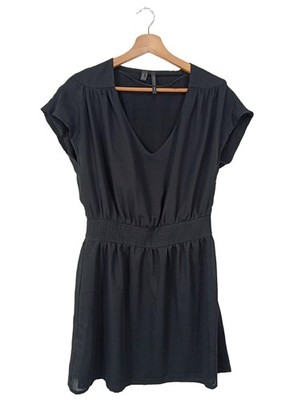 MNG COLLECTION Chiffonkleid Damen Kleid Gr. DE 38 schwarz Casual-Look