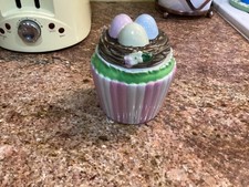 10 Strawberry Street WHIMSICAL CUPBOARD Small Easter Egg Nest Candy Jar Canister