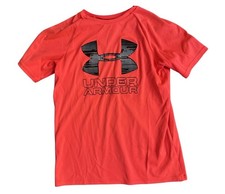Under Armour Youth Boys Medium Heat Gear Orange Short Sleeve T Shirt YMD