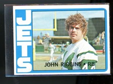 John Riggins Rookie 1972 Topps Football Card Jets - #13 (RC) Looks Nice!. rookie card picture