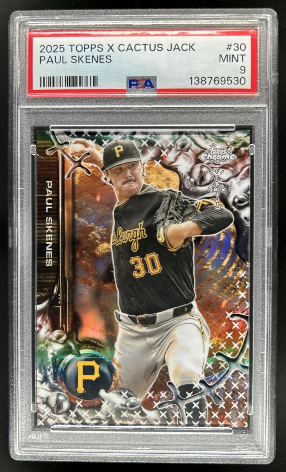 2025 Topps Chrome x Cactus Jack Paul Skenes #30 Pirates PSA 9