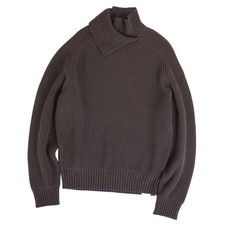 Hermes Knit 22AW Sweater Long Sleeve Cashmere Top Womens XXXL Brown Used MOLO-0