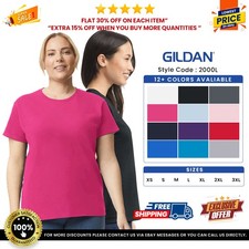 Gildan G200L Ladies Ultra Cotton Classic Fit T Shirt Blank Tee Stylish T-Shirt