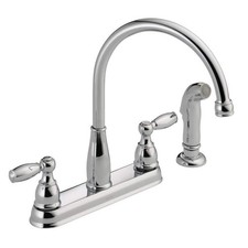 Delta Foundations Kitchen Faucet with Side Sprayer - Chrome