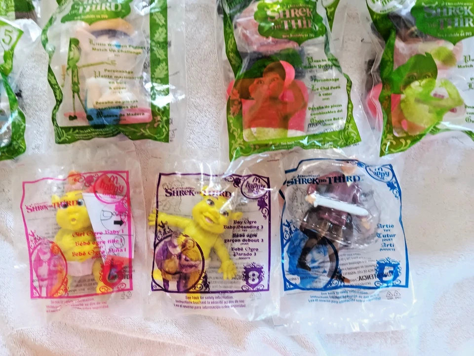 McDonald's 2007 SHREK THE THIRD Juguetes y Juguetes de Fiesta - Lote de 13 - NUEVO Foto 4 de 4
