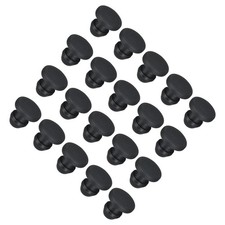 30 Pcs Silicone Snap in Locking Hole Plugs 4.5mm/0.18 Inch Dia Black