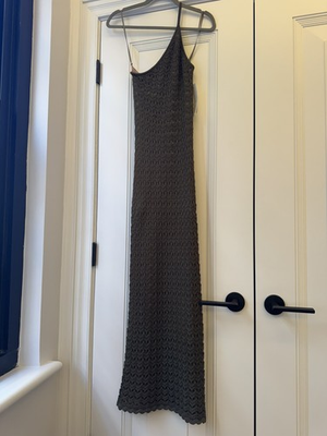 #ad NWT Aqua Liat Baruch S Green Crochet Midi Dress $118 Retail $38.00