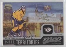 2015-16 Upper Deck MVP NHL Territories Auto Seth Jones #NT-SJ Auto