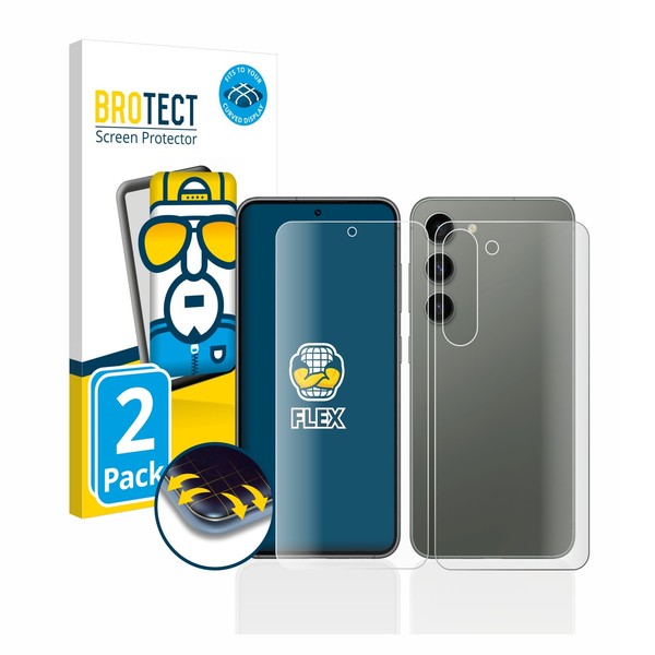 2X Samsung Galaxy S23 (Display+RüCkseite) Displayfolie Full-Cover Schutz-image