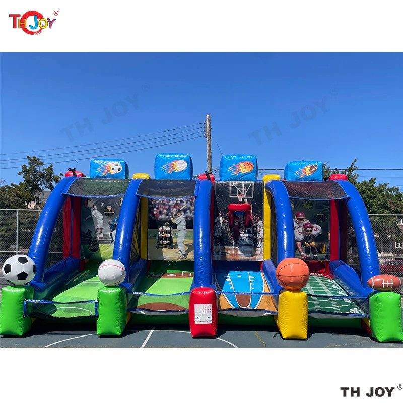 4 in 1 inflatable sport games basketball soccer baseball carnival games combos