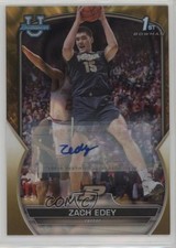 2022 Bowman U Chrome Prospect Gold Lava Refractor 22/50 Zach Edey #79 Auto rf2